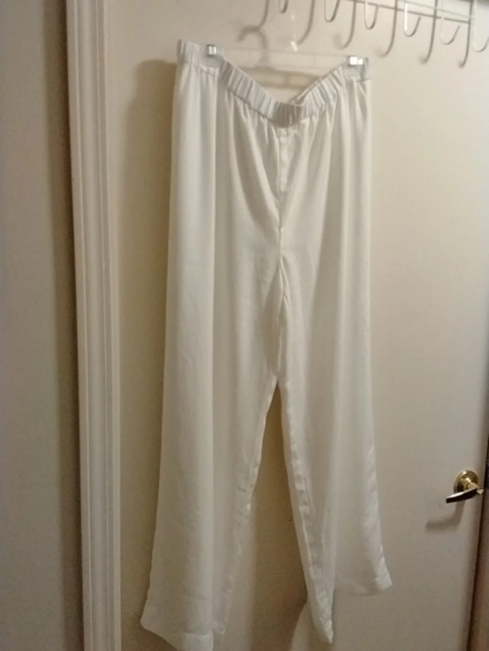 Michael Kors Women's White Wide-Leg Pull-up Trousers
